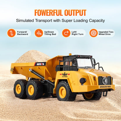1553 - 1:16 Scale RC Dump Truck with Hydraulic Bed & Sound Effects