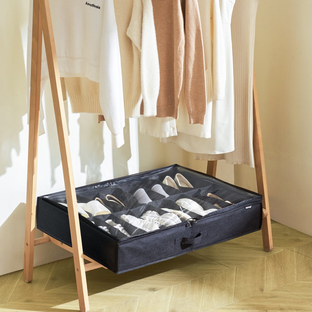 SUB-01 - Foldable Under Bed Shoe Organizer, 32 Pairs, PVC Cover