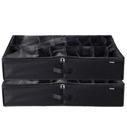 SUB-01 - Foldable Under Bed Shoe Organizer, 32 Pairs, PVC Cover