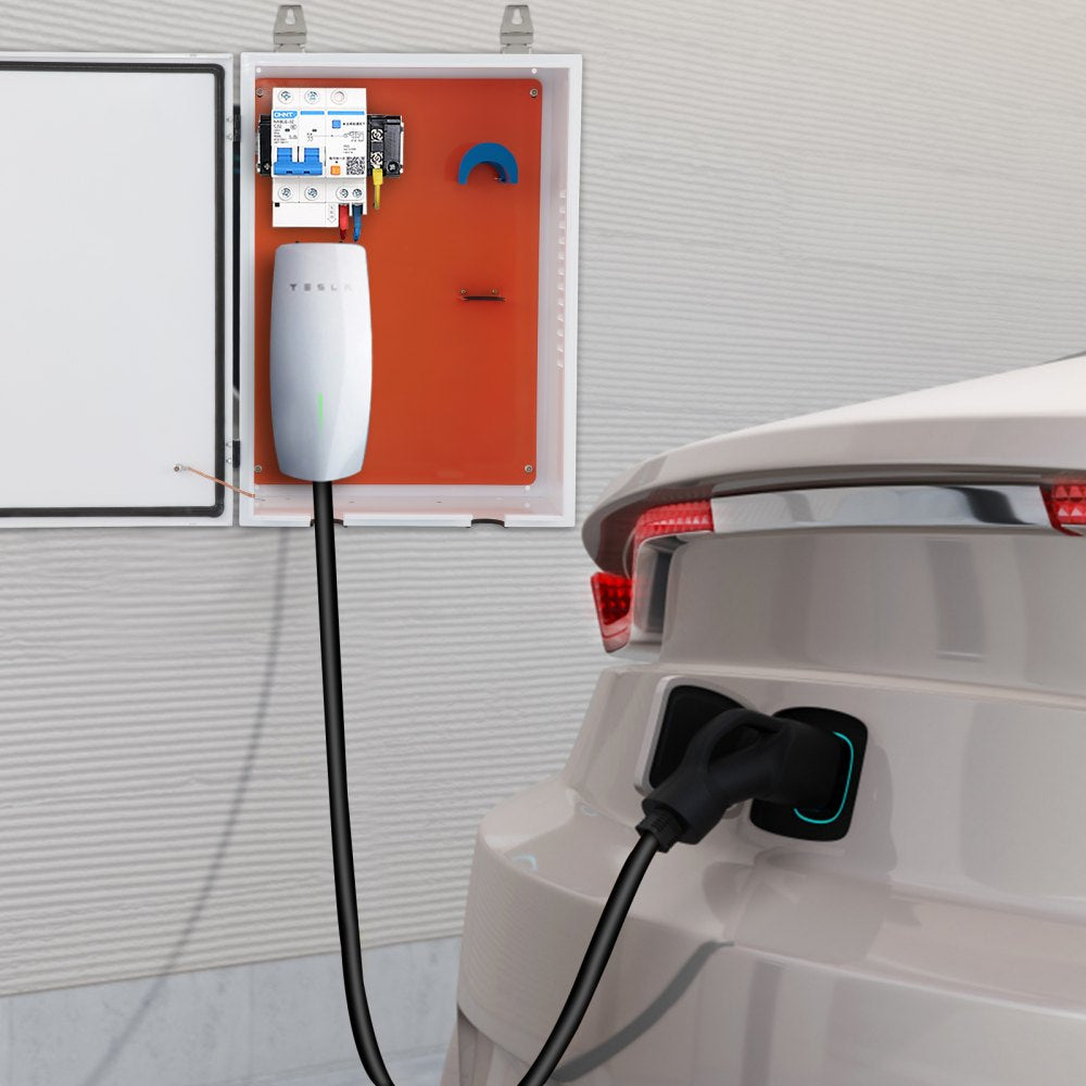 BOX-70x50x25 - Carbon Steel EV Charger Box with Lock & Air Outlets