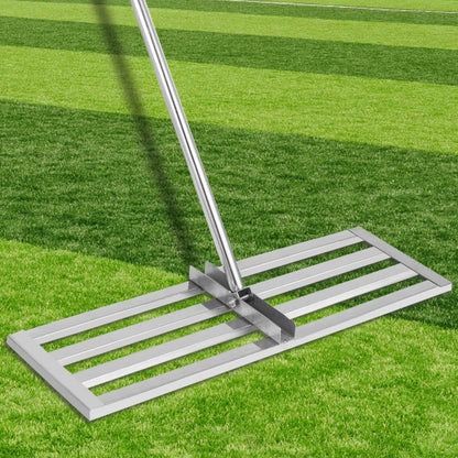 010763300421 - 17x10 in Stainless Steel Lawn Leveler with 77 in Handle