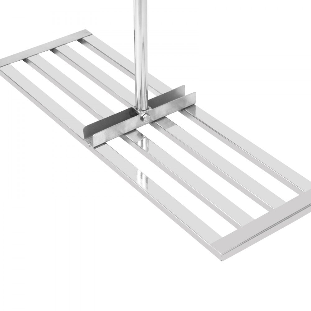 010763300421 - 17x10 in Stainless Steel Lawn Leveler with 77 in Handle