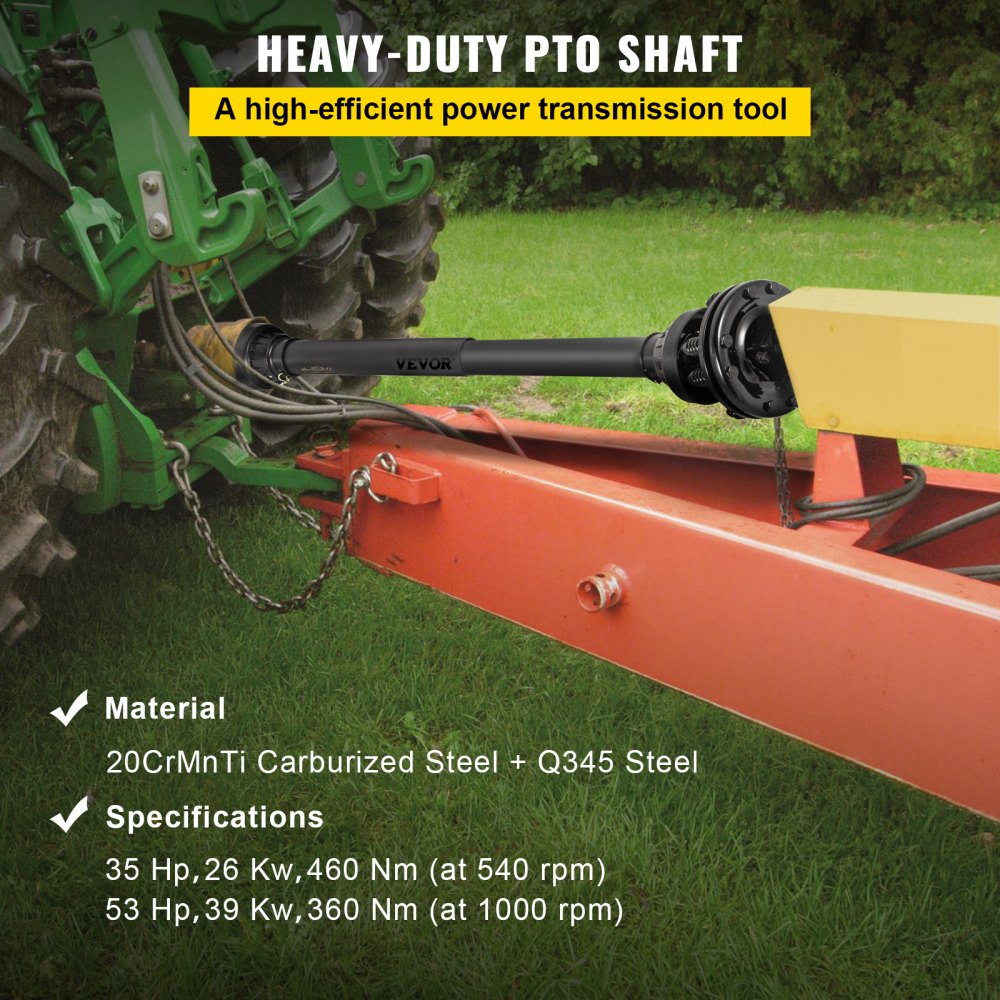 T4-BⅢP*1100mm*4.05.05B*4FFV1 - Durable 6-Spline PTO Drive Shaft, 35-53 HP Power Transfer