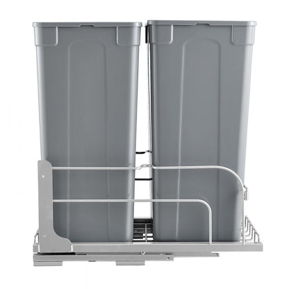 BB-LM50L02 - 50QT Double Pull-Out Kitchen Trash Can with Soft-Close Mechanism