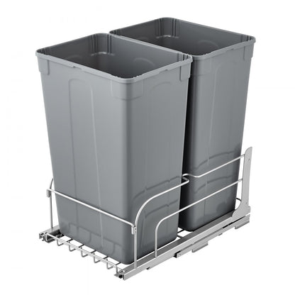 BB-LM50L02 - 50QT Double Pull-Out Kitchen Trash Can with Soft-Close Mechanism