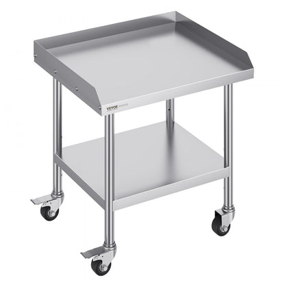 SKT710*610J - 24x28 Inch Stainless Steel Work Table with Wheels for Easy Mobility