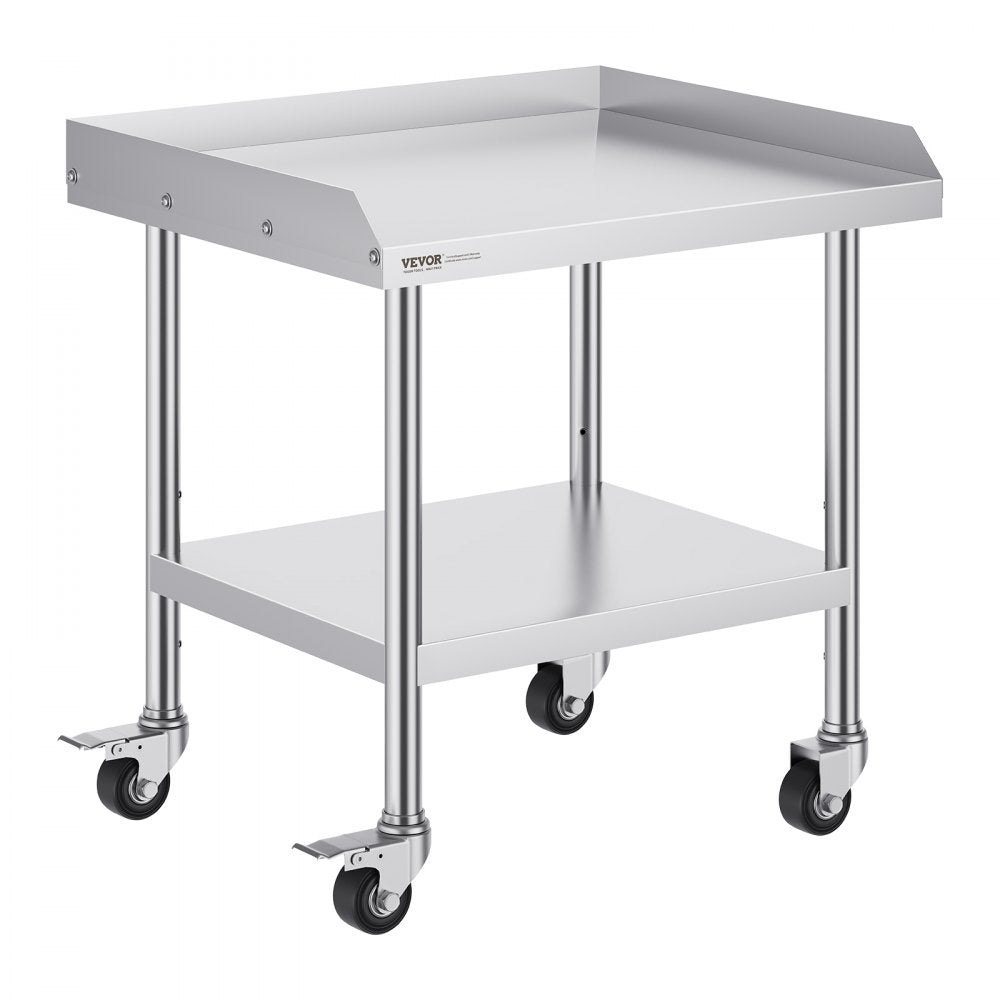 SKT710*610J - 24x28 Inch Stainless Steel Work Table with Wheels for Easy Mobility