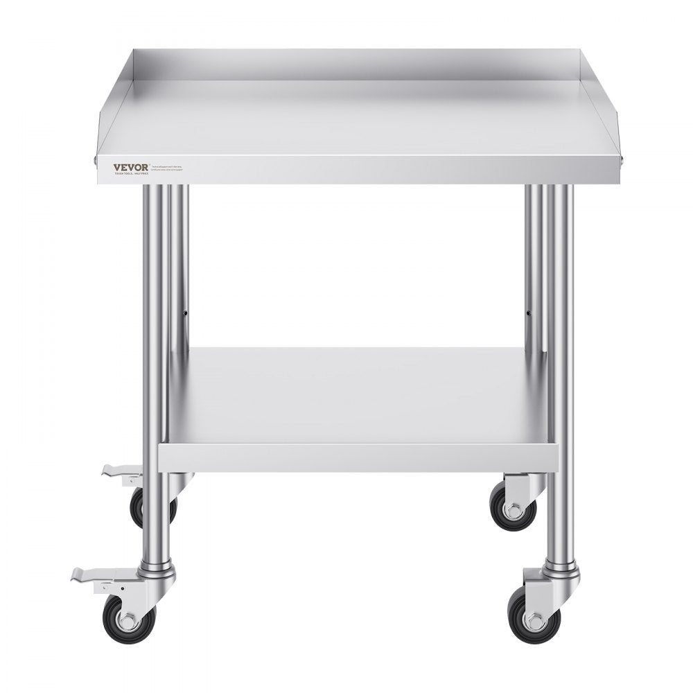 SKT710*610J - 24x28 Inch Stainless Steel Work Table with Wheels for Easy Mobility