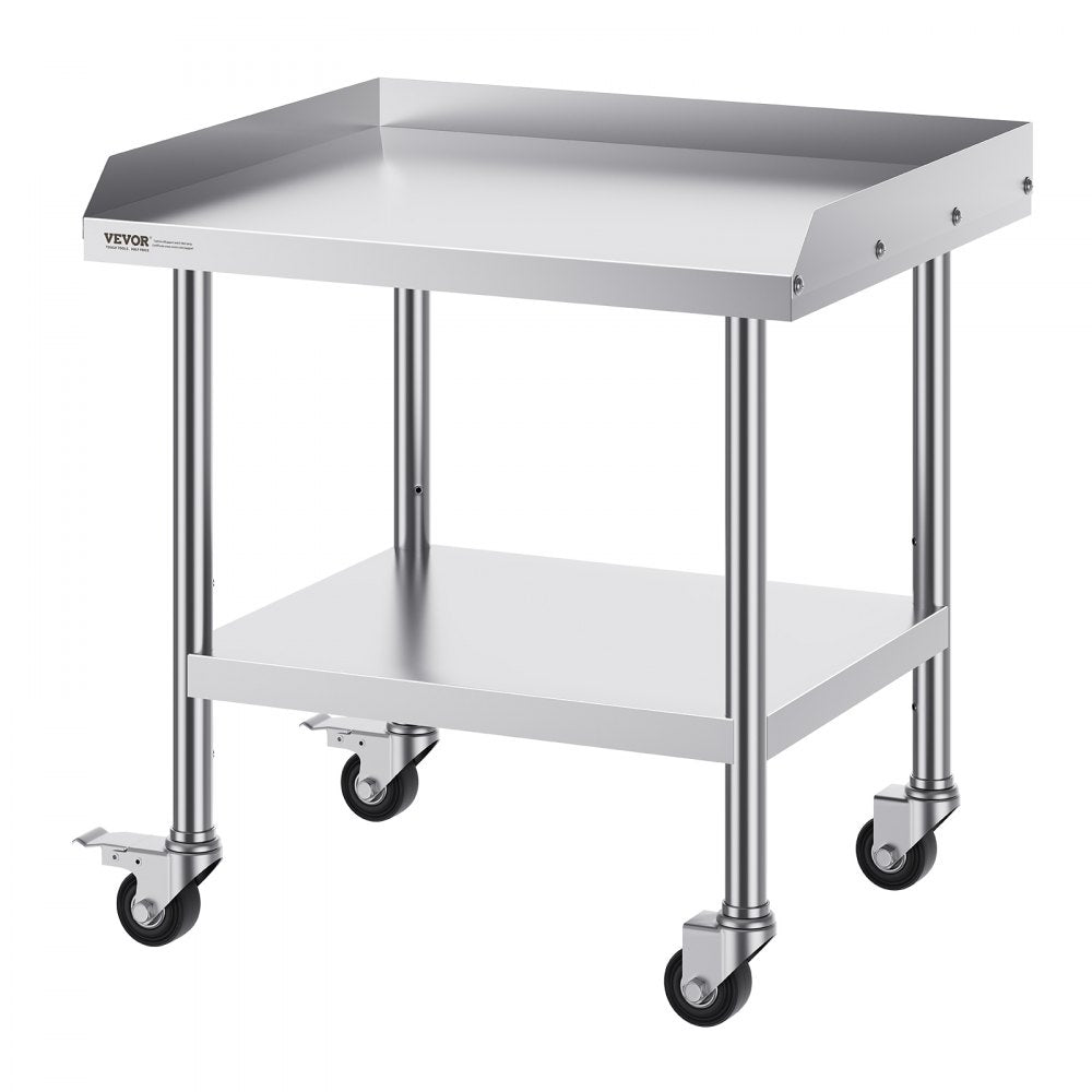 SKT710*610J - 24x28 Inch Stainless Steel Work Table with Wheels for Easy Mobility
