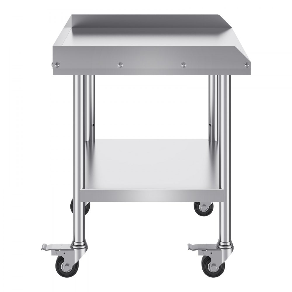 SKT710*610J - 24x28 Inch Stainless Steel Work Table with Wheels for Easy Mobility