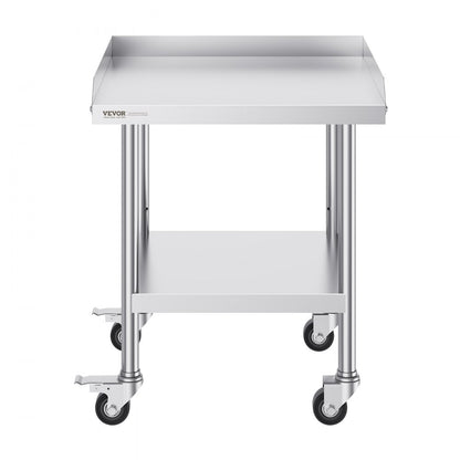 SKT610*610J - 24" Stainless Steel Work Table with Wheels for Food Prep