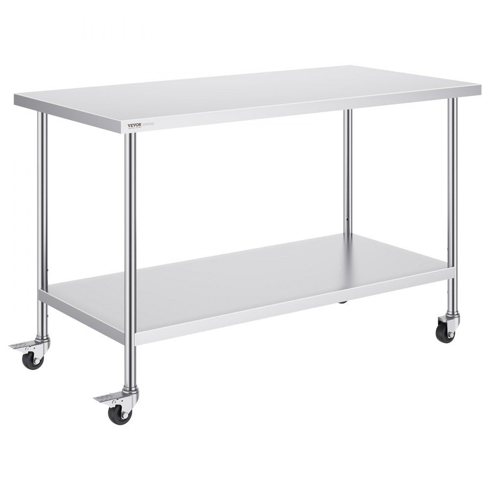 HETG-30*60 - Heavy Duty 30x60 Stainless Steel Work Table with Wheels
