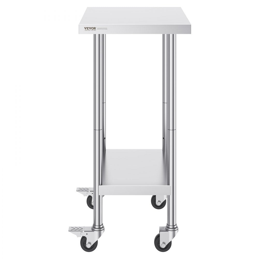 HETG-24*18 - 24" x 18" Adjustable Stainless Steel Work Table for Kitchens