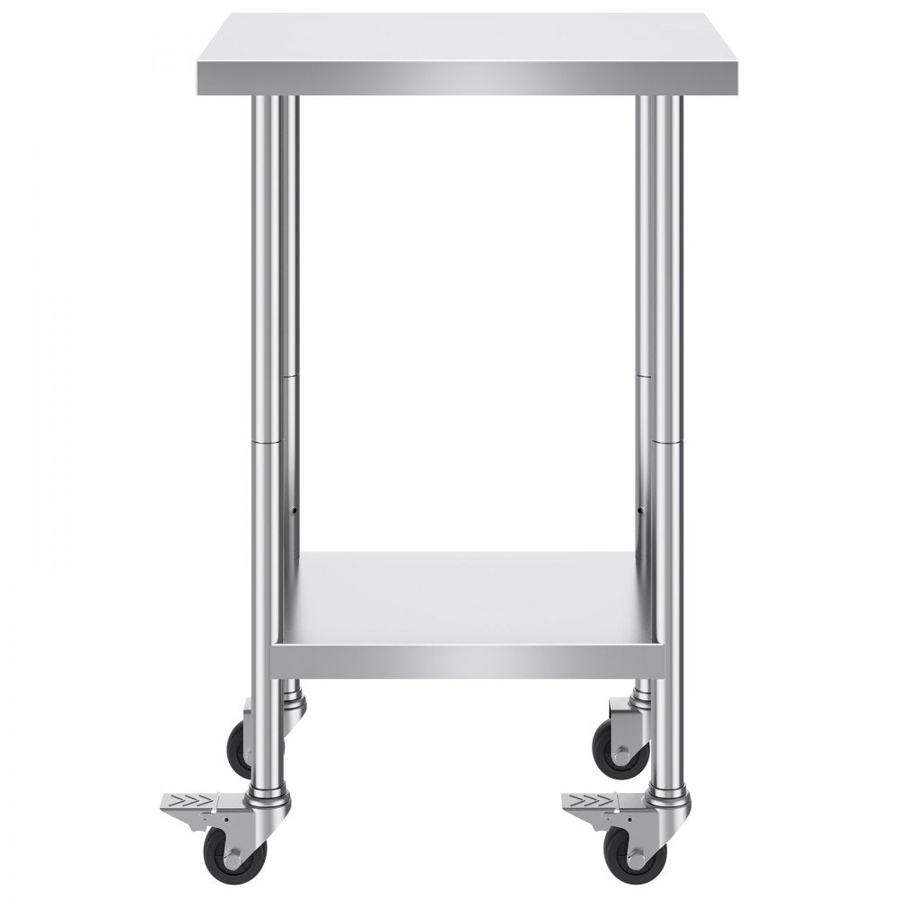 HETG-24*18 - 24" x 18" Adjustable Stainless Steel Work Table for Kitchens