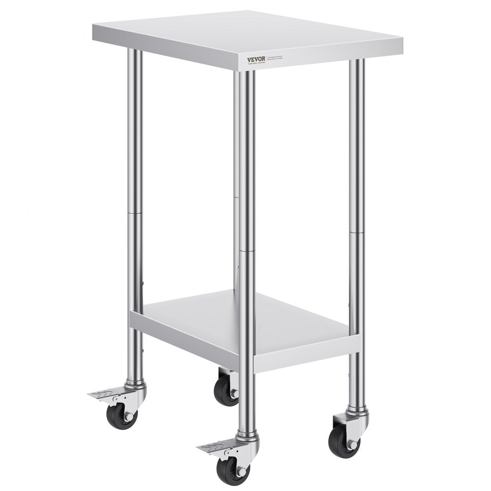 HETG-24*18 - 24" x 18" Adjustable Stainless Steel Work Table for Kitchens