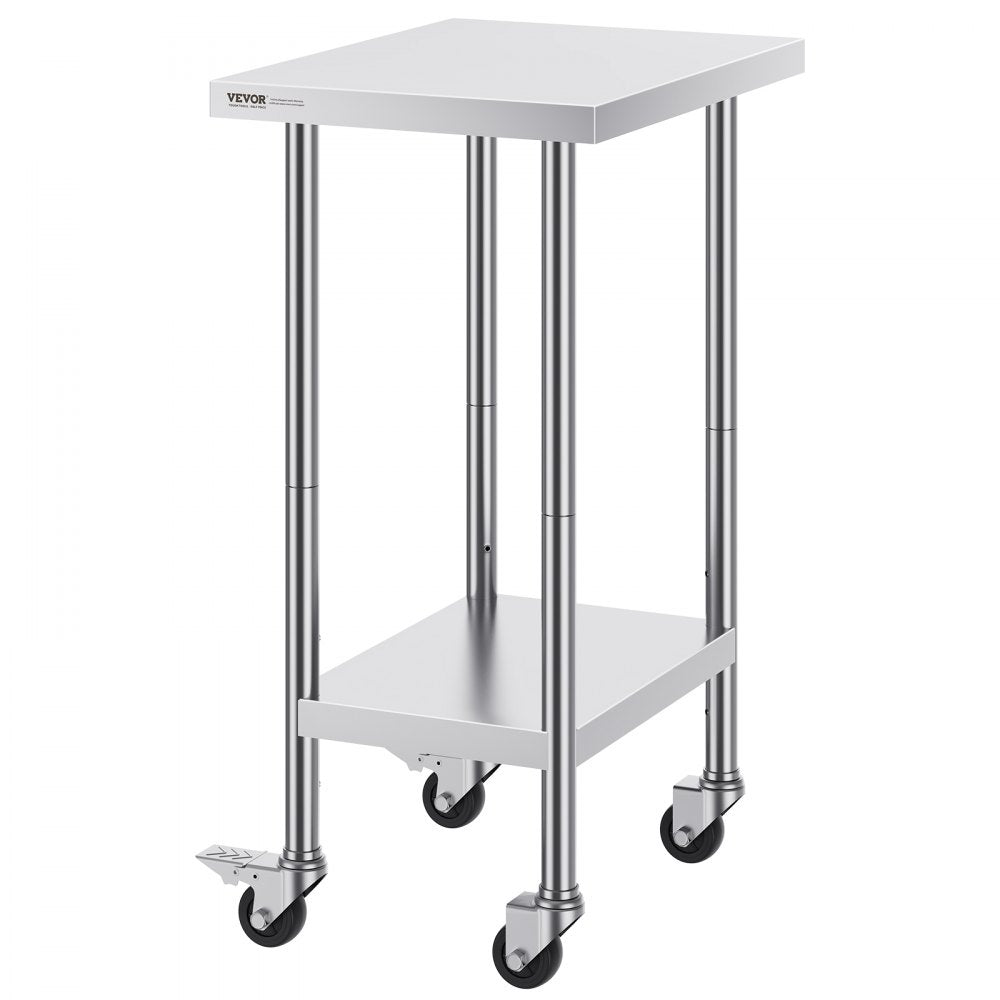 HETG-24*18 - 24" x 18" Adjustable Stainless Steel Work Table for Kitchens
