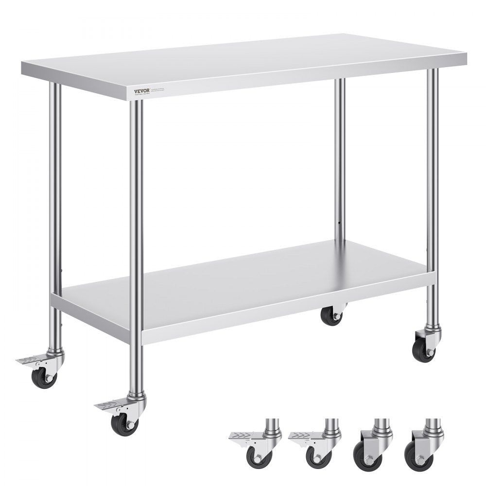 HETG-24*48 - 24"x48" Stainless Steel Work Table with Adjustable Height