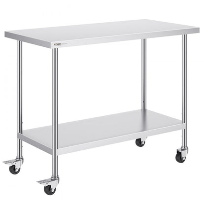 HETG-24*48 - 24"x48" Stainless Steel Work Table with Adjustable Height