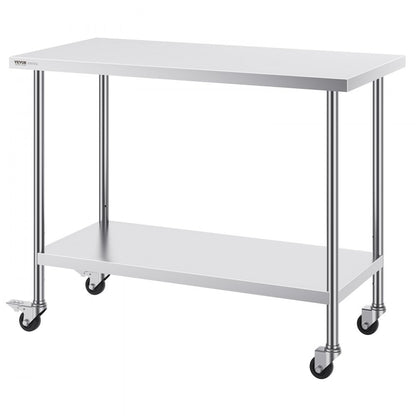HETG-24*48 - 24"x48" Stainless Steel Work Table with Adjustable Height