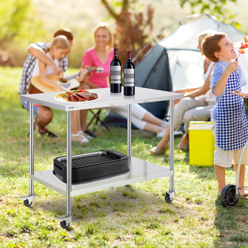 HETG-30*48 - 30" x 48" Stainless Steel Commercial Kitchen Work Table