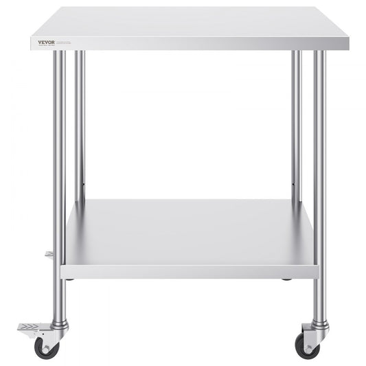 HETG-30*36 - Durable 30x36 Stainless Steel Work Table with Adjustable Height