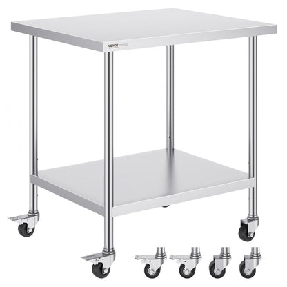 GZT760*455J - 30x18 Stainless Steel Work Table for Commercial Kitchens