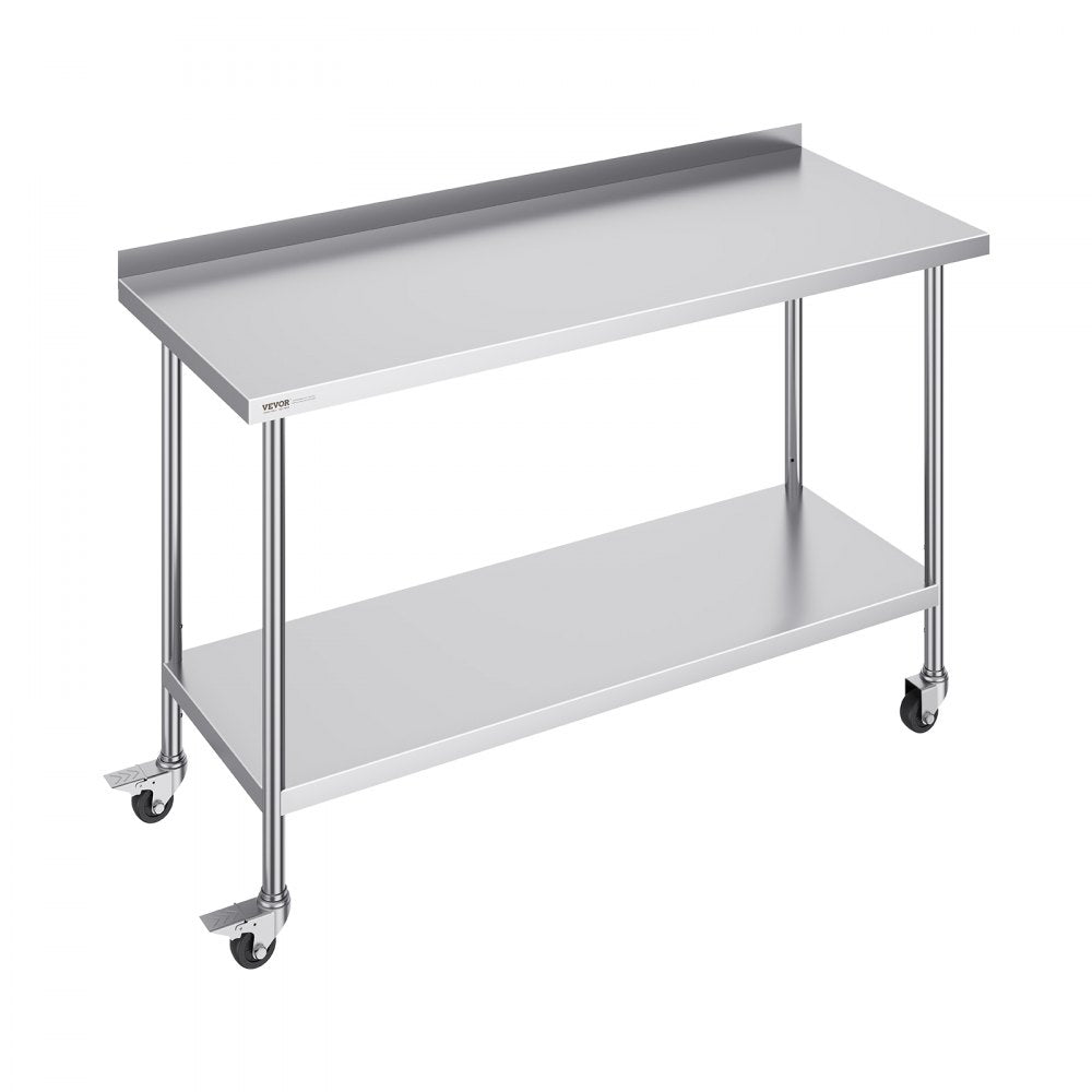 HETG-24*60-L - 24"x60" Adjustable Height Stainless Steel Work Table