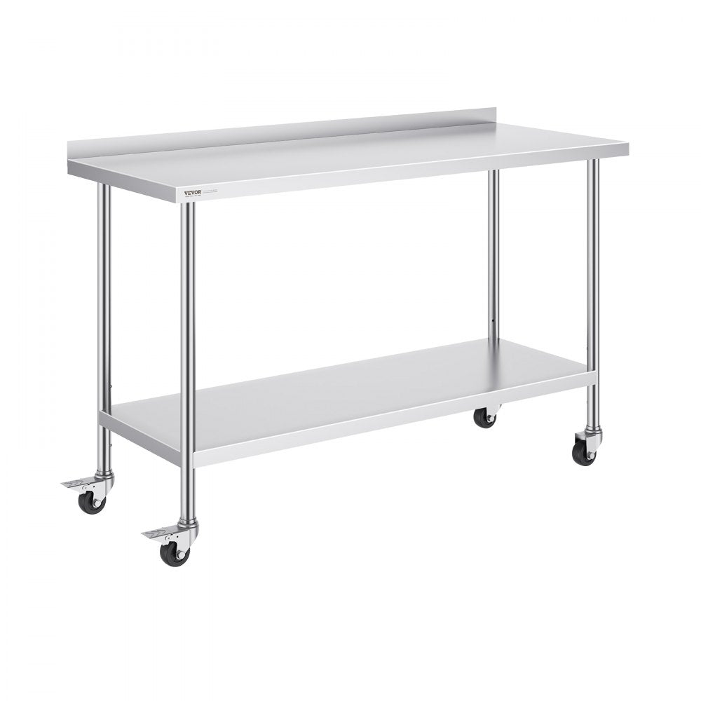 HETG-24*60-L - 24"x60" Adjustable Height Stainless Steel Work Table