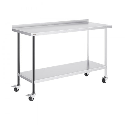 HETG-24*60-L - 24"x60" Adjustable Height Stainless Steel Work Table
