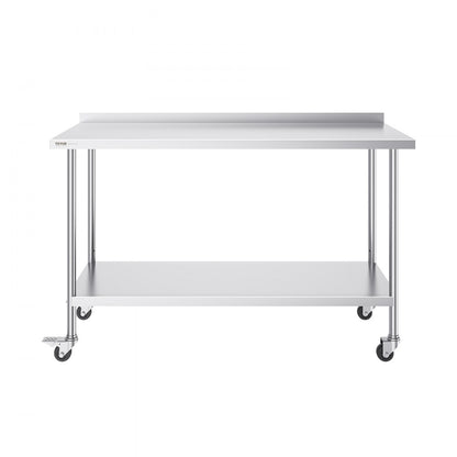 HETG-24*60-L - 24"x60" Adjustable Height Stainless Steel Work Table