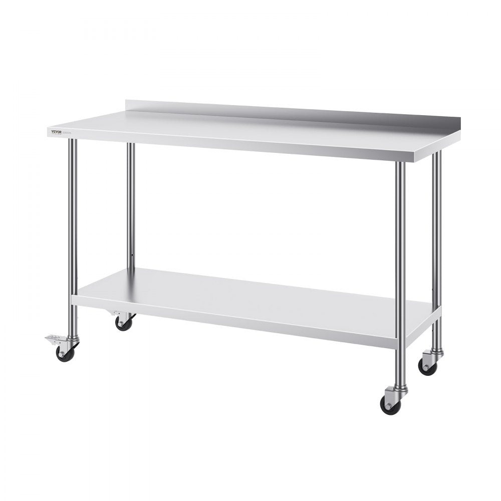 HETG-24*60-L - 24"x60" Adjustable Height Stainless Steel Work Table