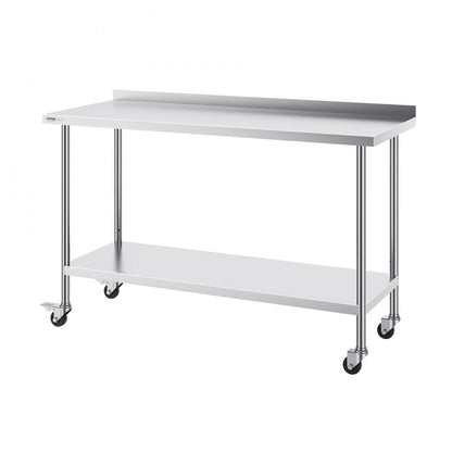 HETG-24*60-L - 24"x60" Adjustable Height Stainless Steel Work Table