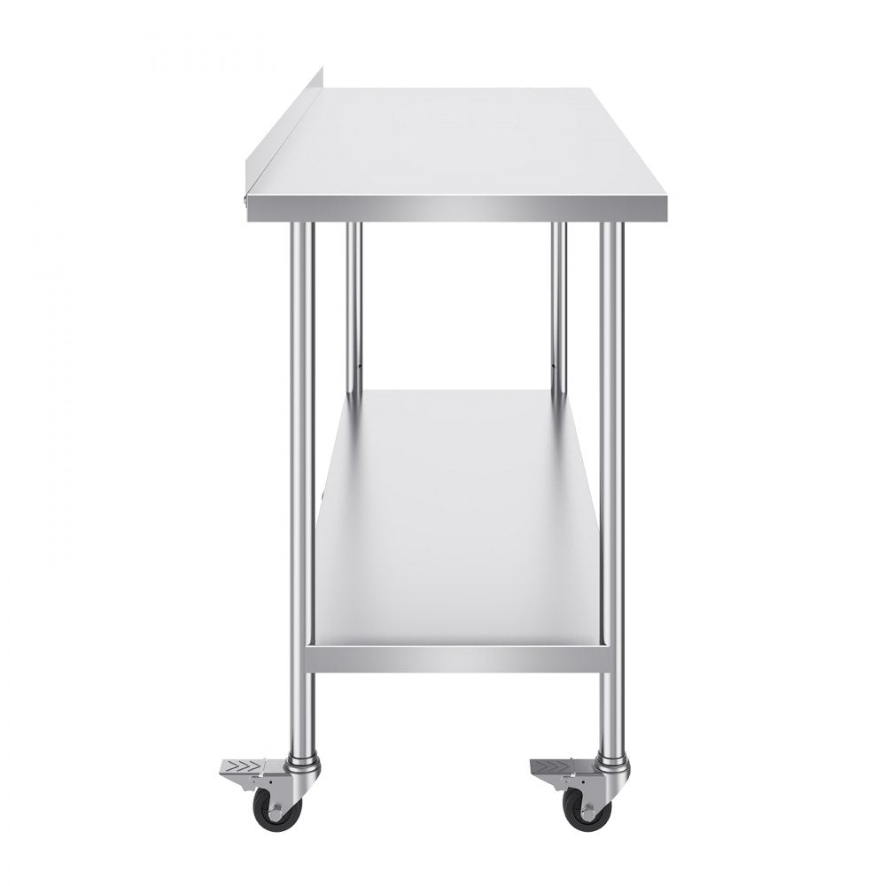HETG-24*60-L - 24"x60" Adjustable Height Stainless Steel Work Table
