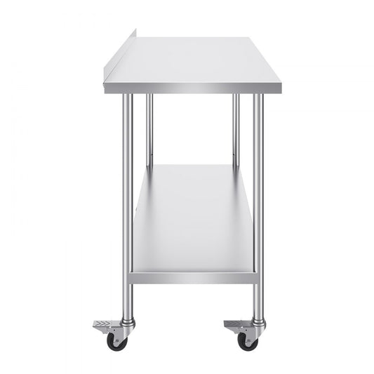 HETG-24*60-L - 24"x60" Adjustable Height Stainless Steel Work Table