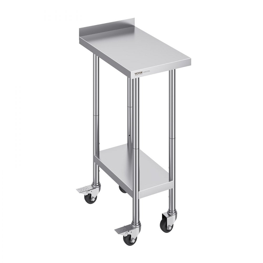 HETG-24*15-L - Heavy-Duty Stainless Steel Work Table with Adjustable Height