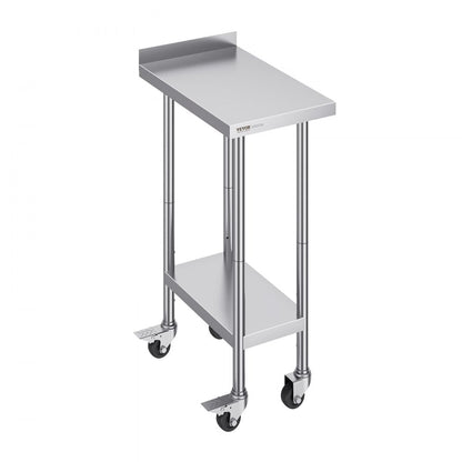 HETG-24*15-L - Heavy-Duty Stainless Steel Work Table with Adjustable Height