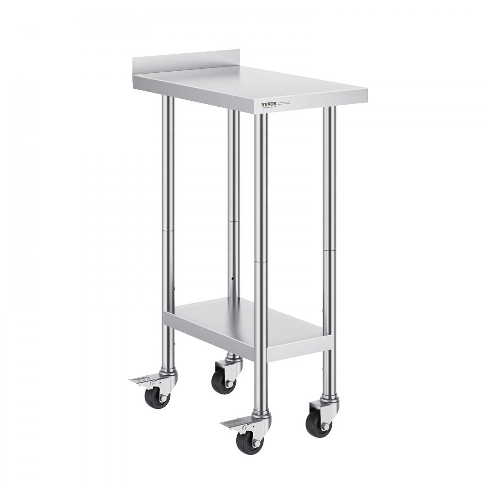 HETG-24*15-L - Heavy-Duty Stainless Steel Work Table with Adjustable Height