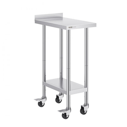 HETG-24*15-L - Heavy-Duty Stainless Steel Work Table with Adjustable Height