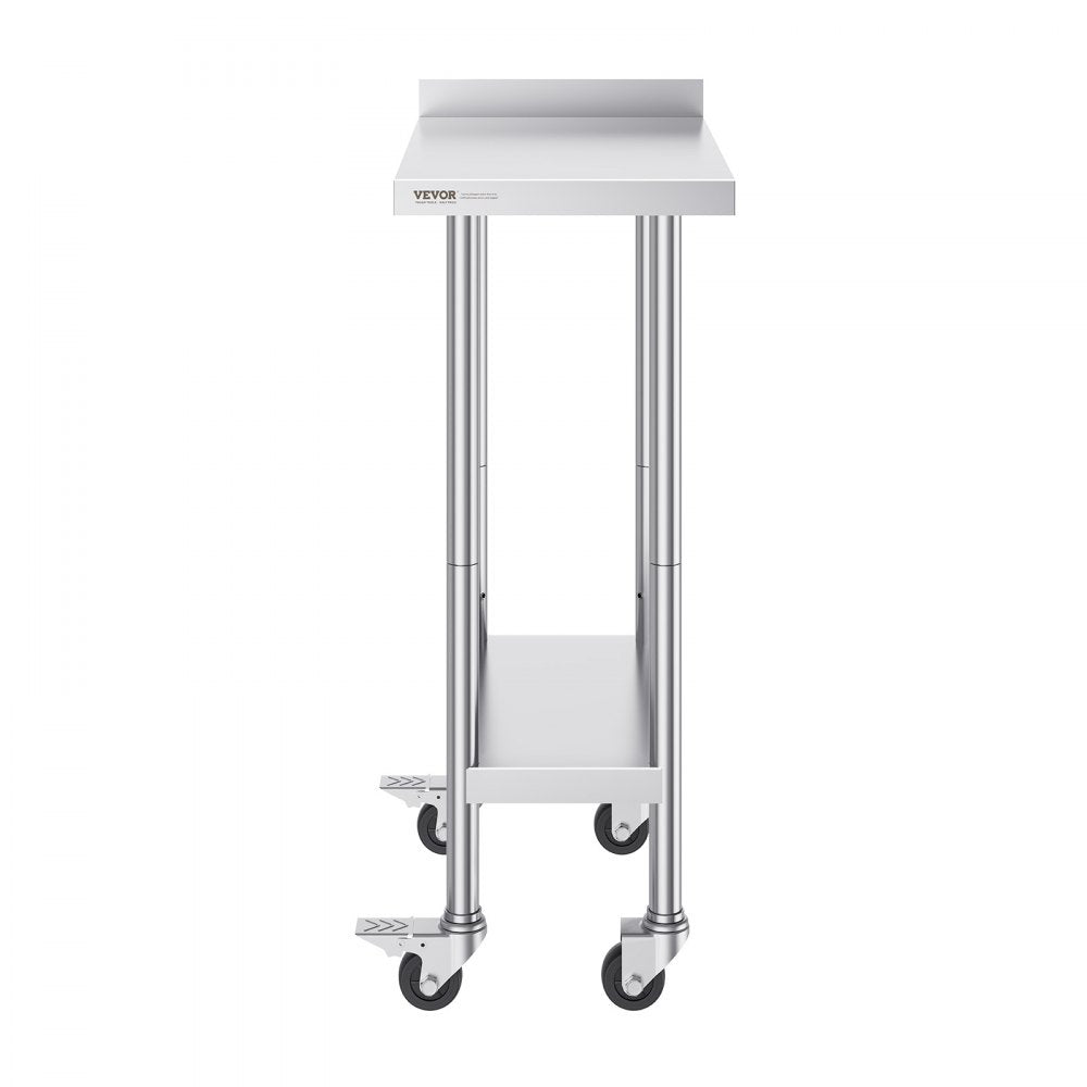 HETG-24*15-L - Heavy-Duty Stainless Steel Work Table with Adjustable Height