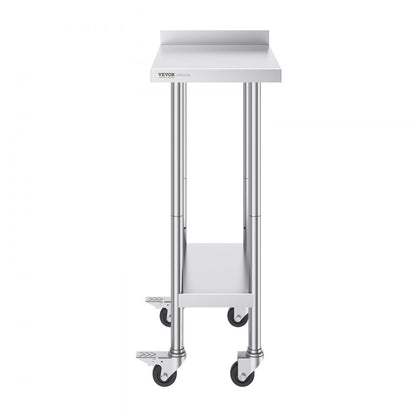 HETG-24*15-L - Heavy-Duty Stainless Steel Work Table with Adjustable Height