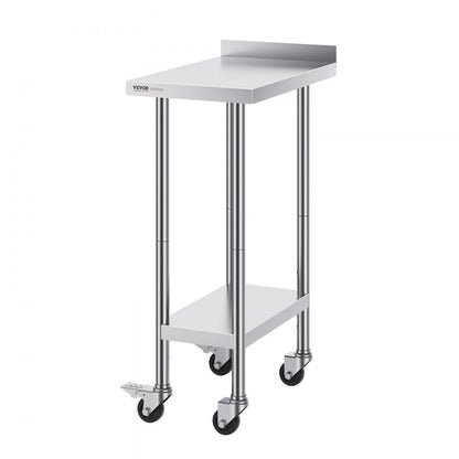 HETG-24*15-L - Heavy-Duty Stainless Steel Work Table with Adjustable Height