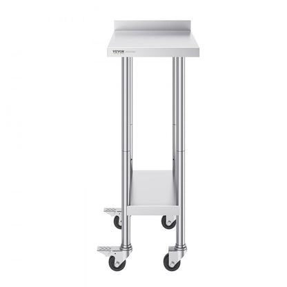 HETG-24*15-L - Heavy-Duty Stainless Steel Work Table with Adjustable Height