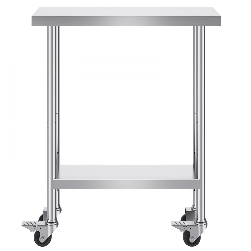 HETG-30*12 - 30x12 Inch Adjustable Stainless Steel Kitchen Work Table