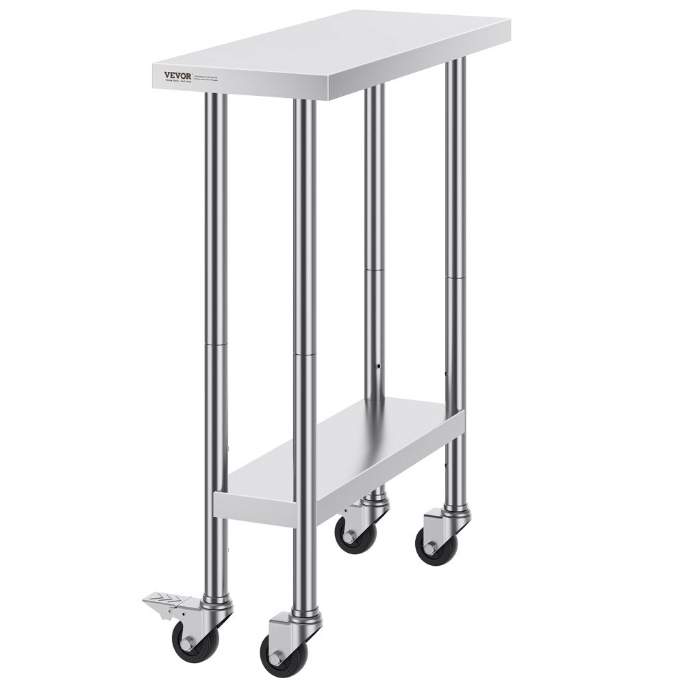 HETG-30*12 - 30x12 Inch Adjustable Stainless Steel Kitchen Work Table