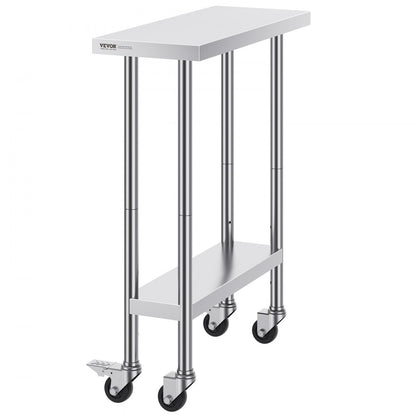 HETG-30*12 - 30x12 Inch Adjustable Stainless Steel Kitchen Work Table