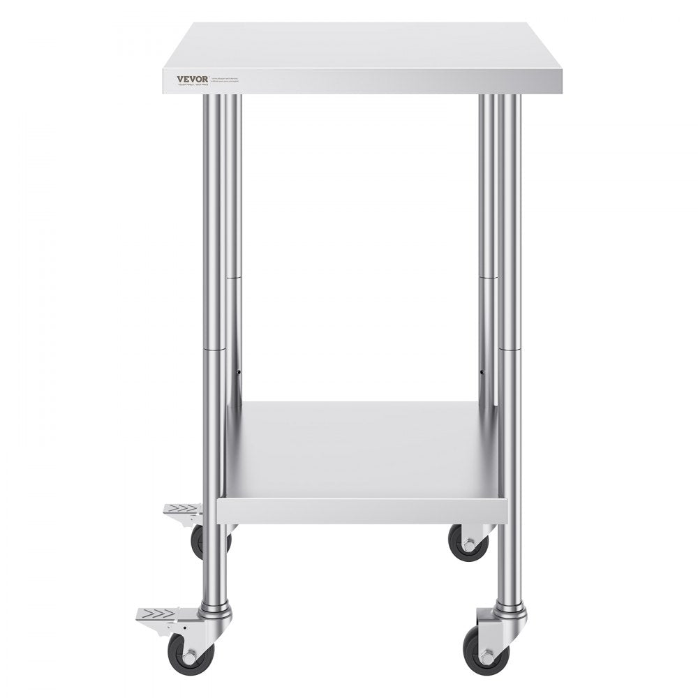 HETG-24*24 - 24"x24" Stainless Steel Adjustable Height Work Table