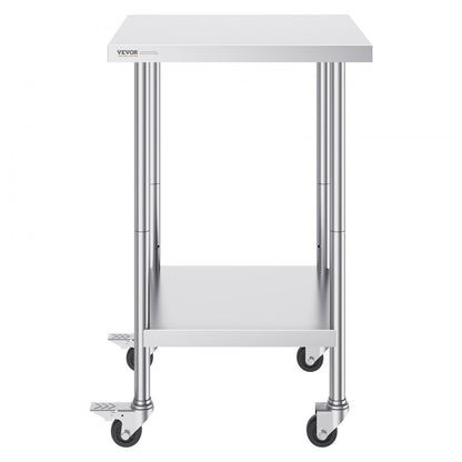 HETG-24*24 - 24"x24" Stainless Steel Adjustable Height Work Table