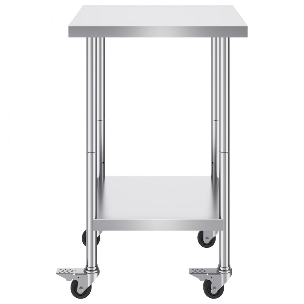 HETG-24*24 - 24"x24" Stainless Steel Adjustable Height Work Table
