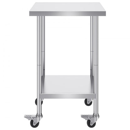 HETG-24*24 - 24"x24" Stainless Steel Adjustable Height Work Table