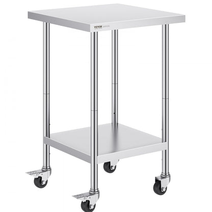 HETG-24*24 - 24"x24" Stainless Steel Adjustable Height Work Table
